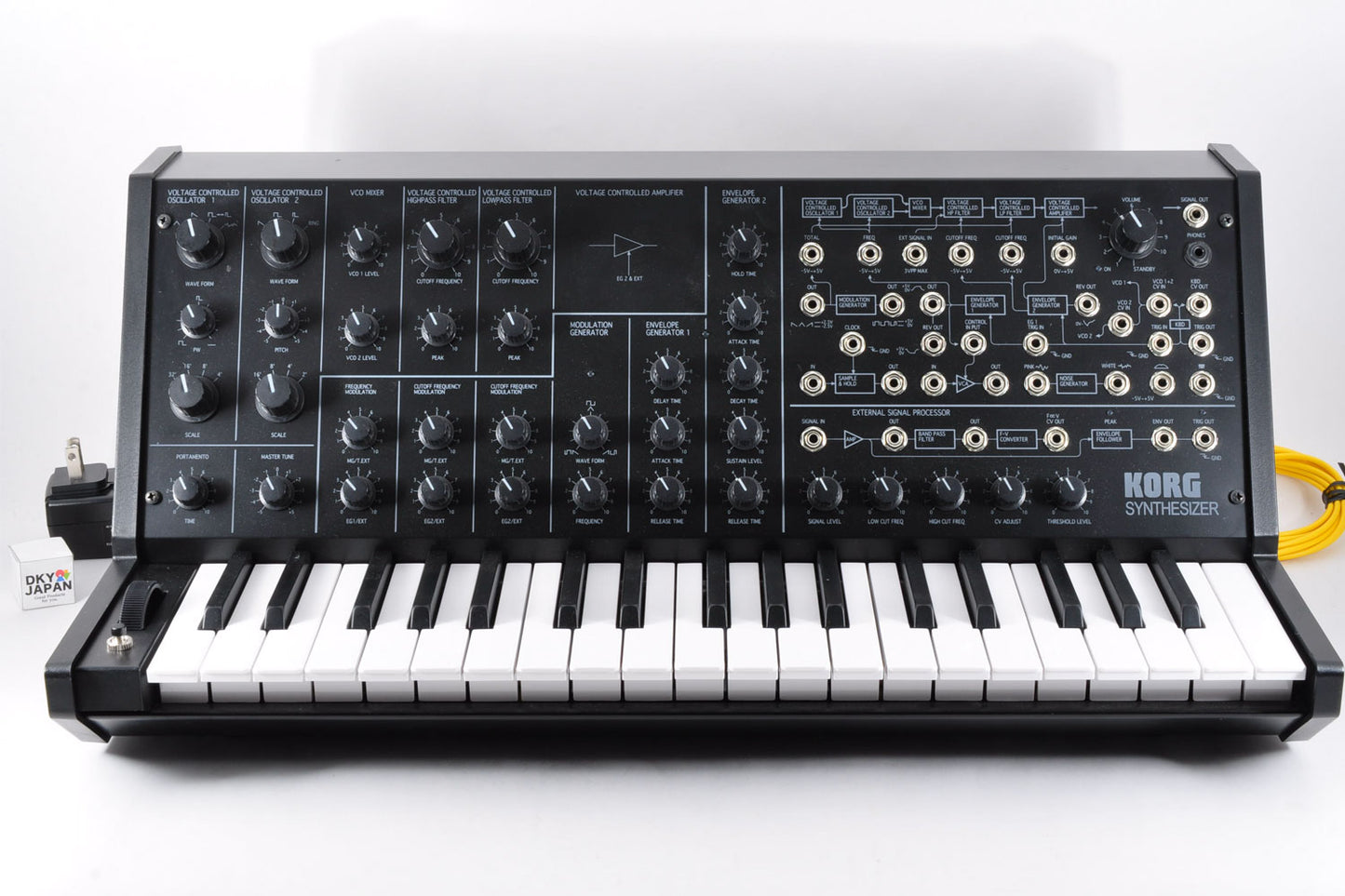 Korg MS-20 Mini Monophonic Synthesizer w/Adapter Patchcables Used From Japan #038183