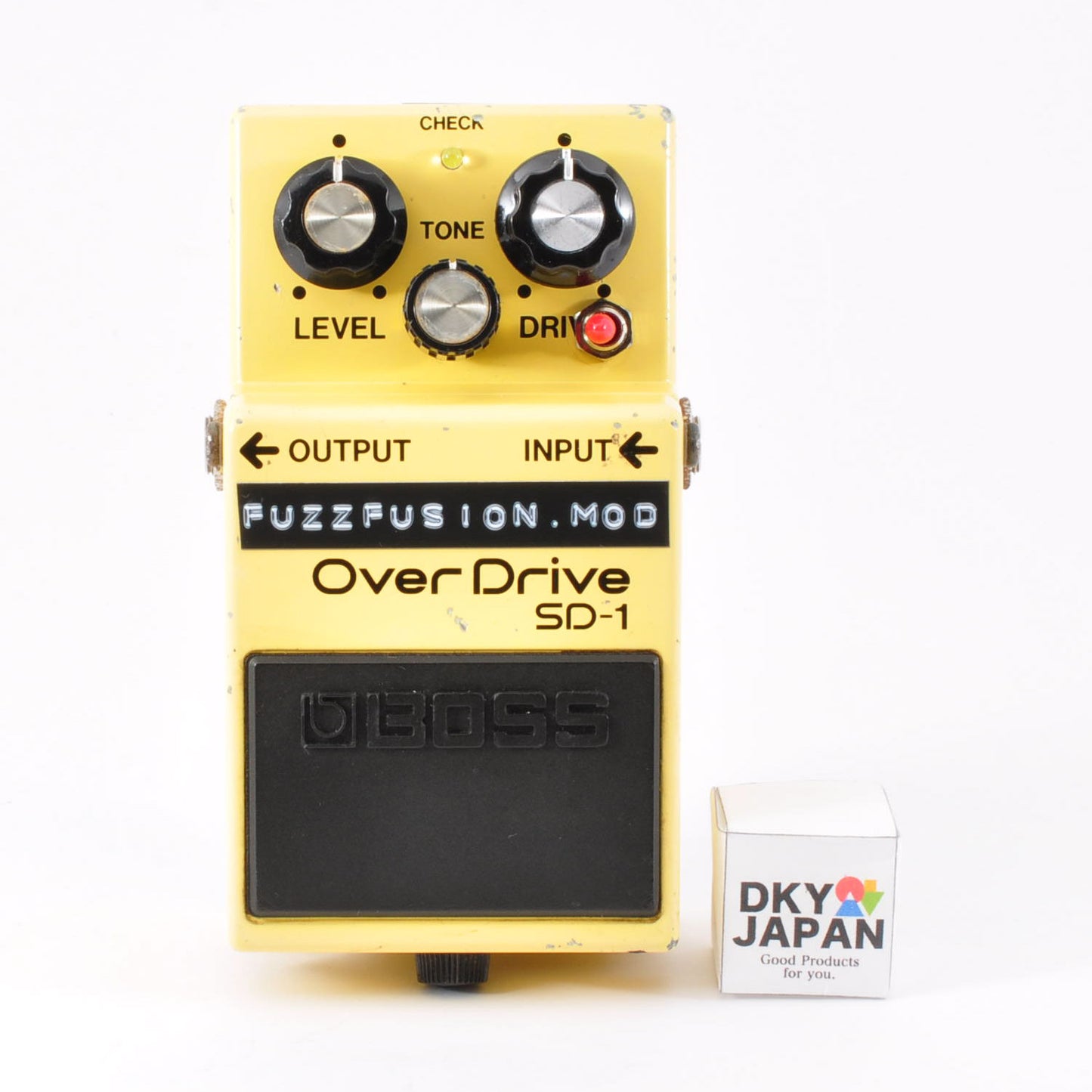 Boss SD-1 Modified FuzzFusion SuperOverdrive Clipping 1N34A&LED3mm Used From Japan #JJ79777