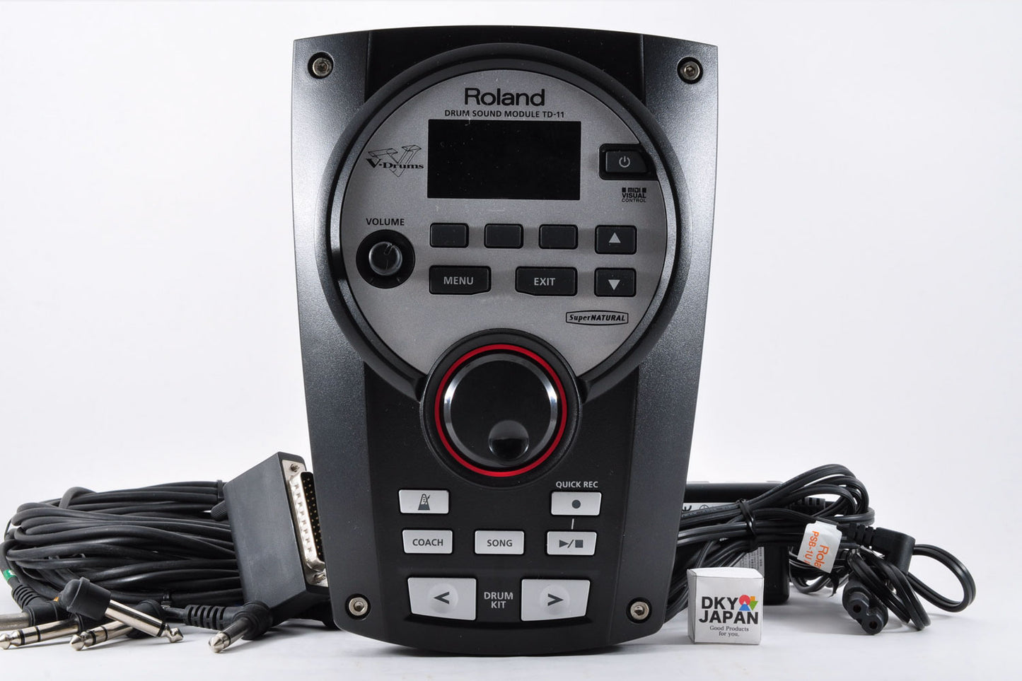 Roland TD-11 Drum Sound Module V-Drum w/Adapter Connnect Cable Used From Japan #P9G0660