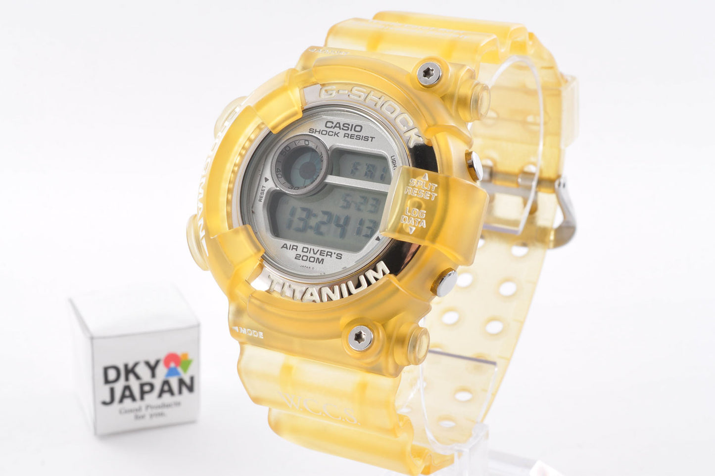 Casio G-Shock DW-8201WC-7T Frogman Yellow Titanium Digital Watch 1294 Used From Japan