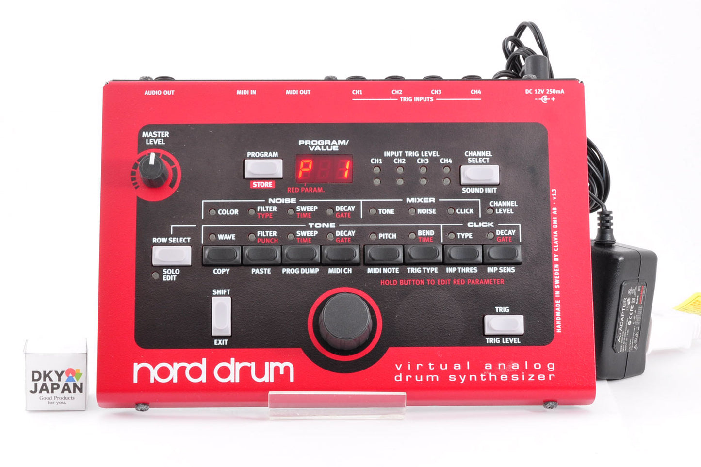 Nord Drum V1 Virtual Analog Drum Synthesizer w/Adapter Used From Japan #DB11108