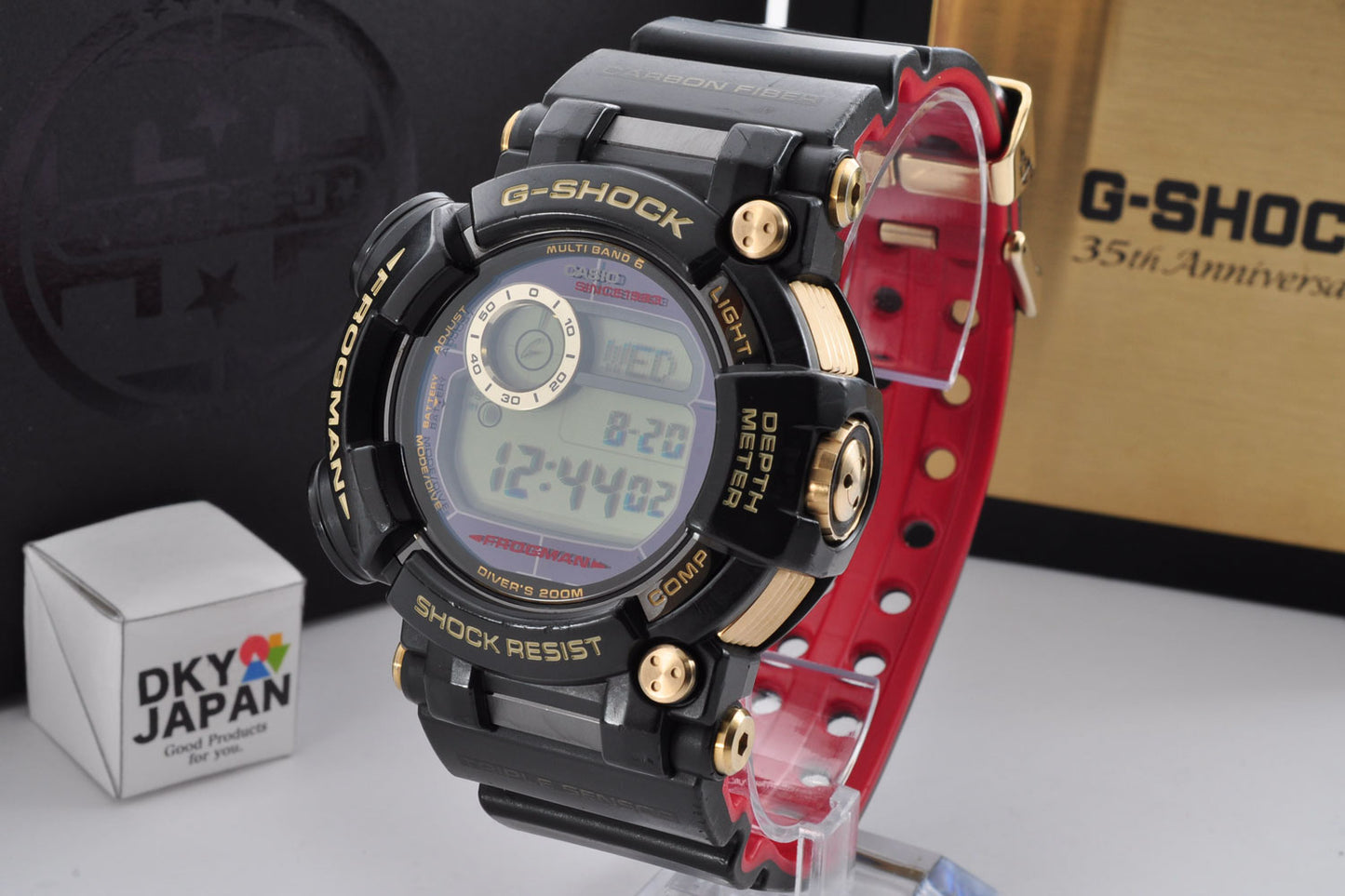Casio G-Shock GWF-D1035B-1 Frogman Gold 35th Anniversary Watch w/Box 3445 Used From Japan