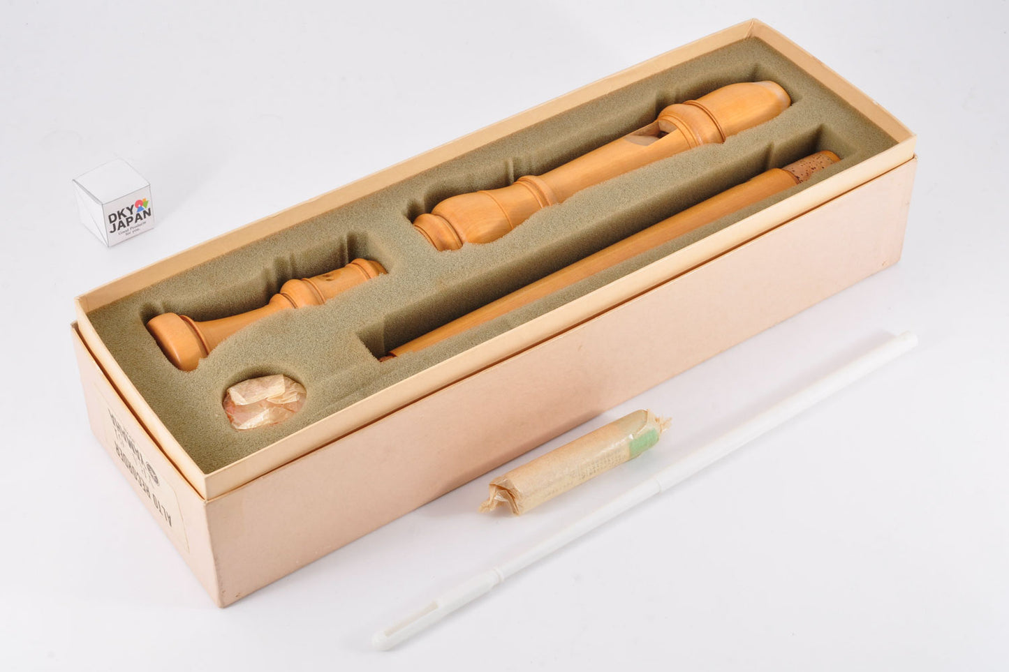 Yamaha YRA-61 Alto Recorder Wood Fine Castellawood Baroque Style w/Original Box Cleaning Rod Used From Japan #1534