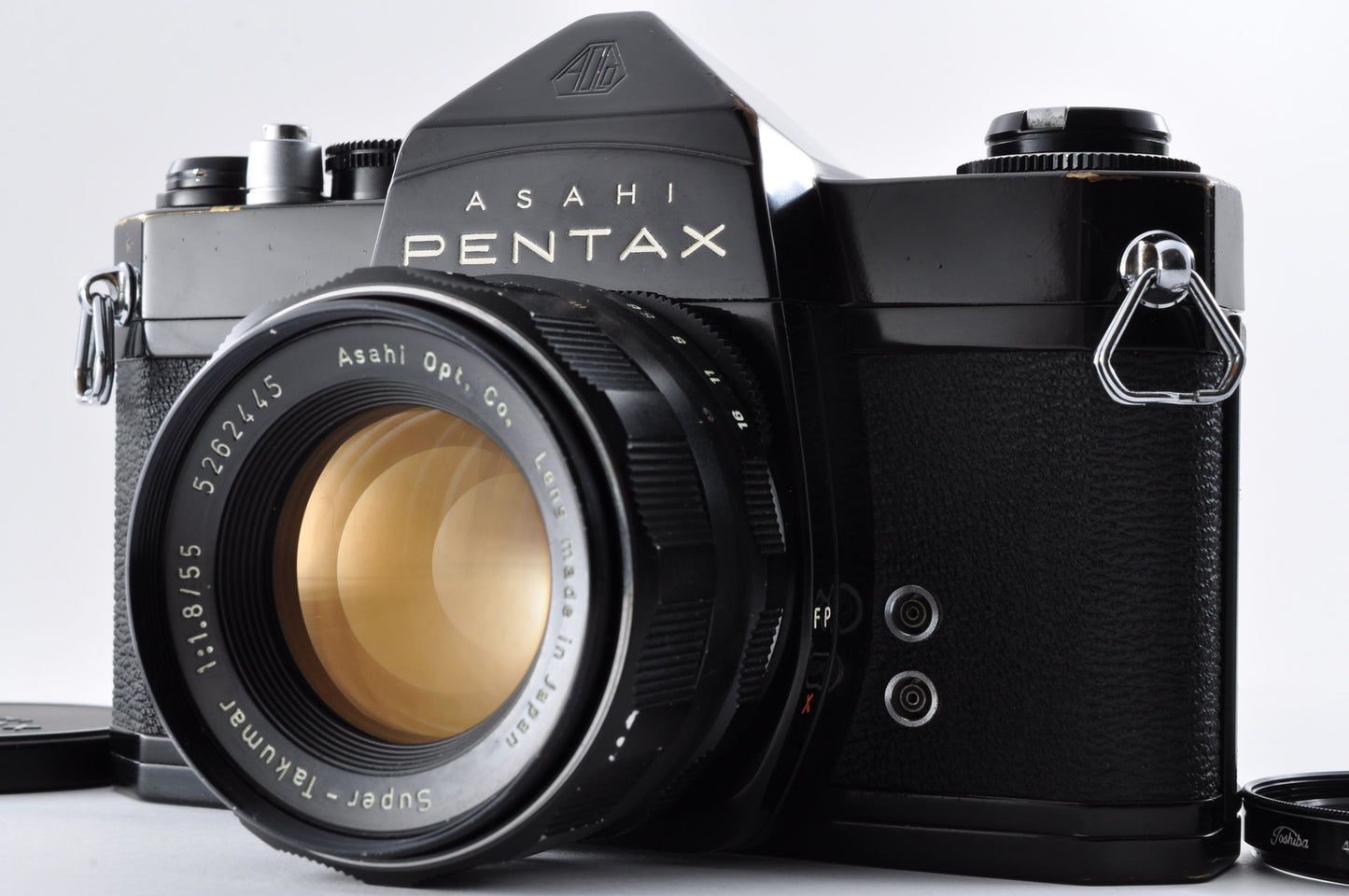 Pentax SL Black 35mm SLR Film Camera Super Takumar 55mm f1.8 From Japan #3040327