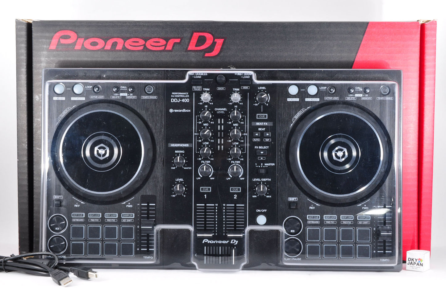 Pioneer DDJ-400 DJ Controller 2ch Channel Rekordbox w/Original Box DustCover USBcable Made In Malaysia 2019 Used From Japan #SLMP175087NN