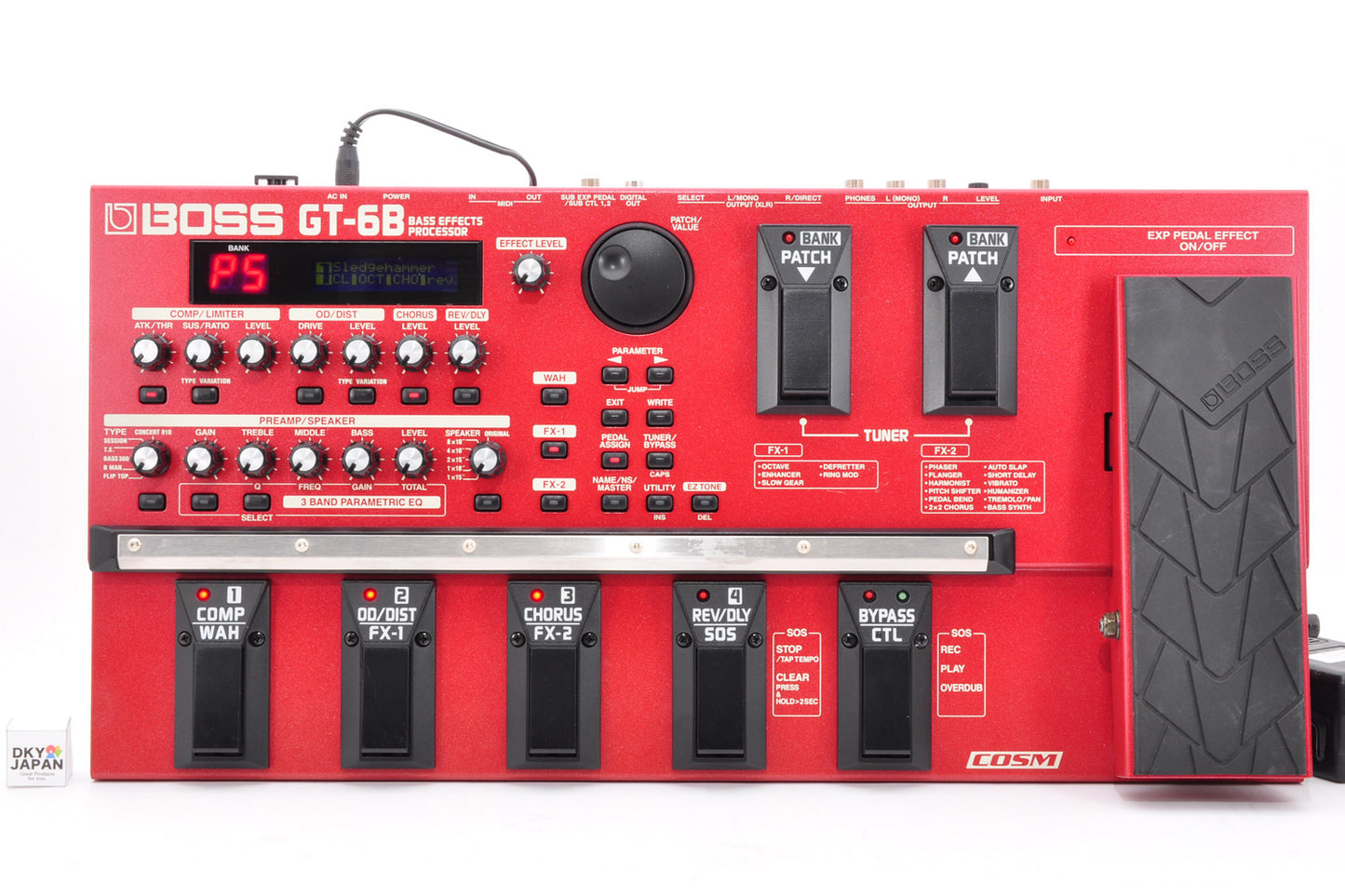 Boss GT-6B Multi Bass Guitar Effects Processor Pedal w/Adapter Used From Japan #AU49999