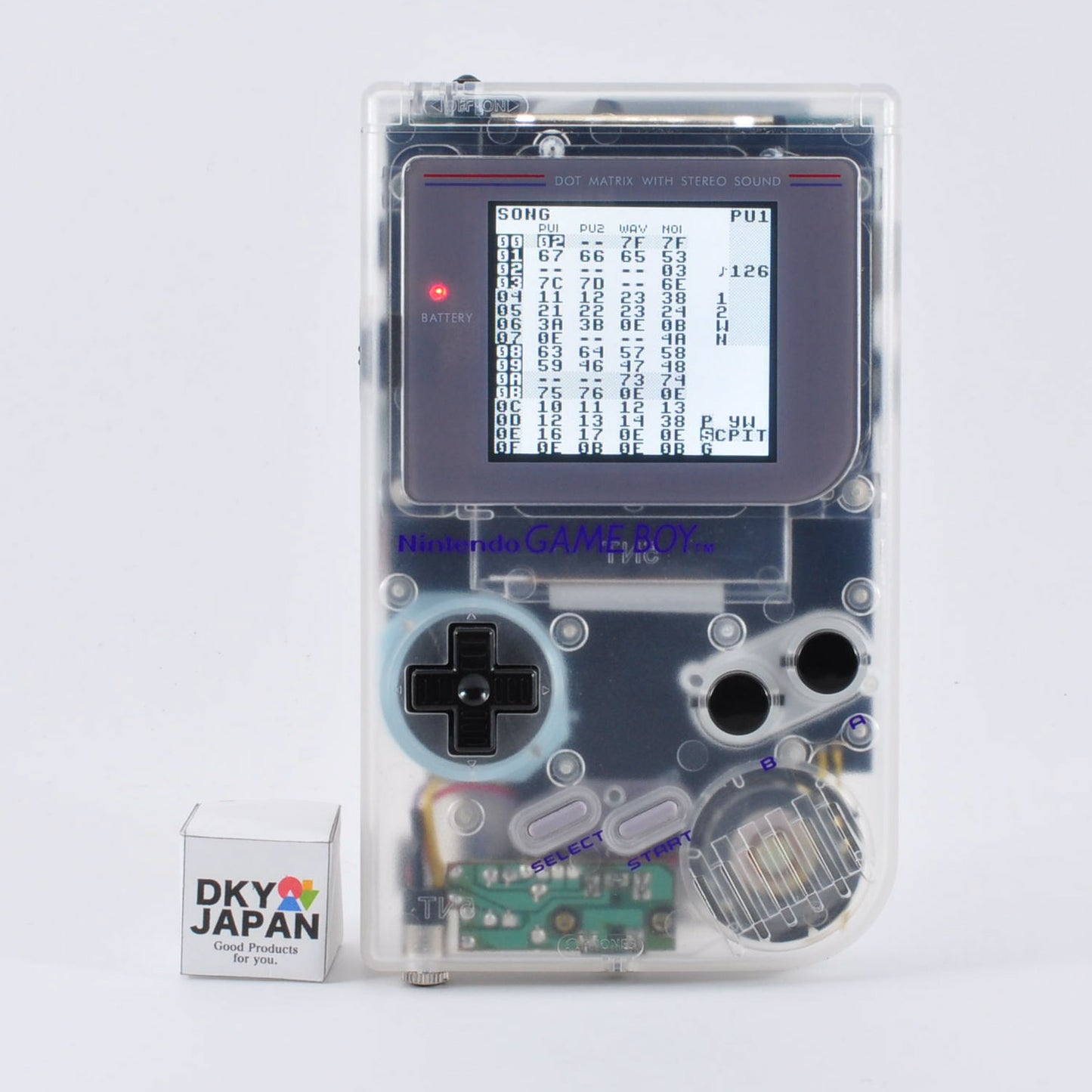 Gameboy DMG-01 Modified Pro Sound For LSDj(Chiptune) & IPS LCD BackLight & Clear Case Used From Japan