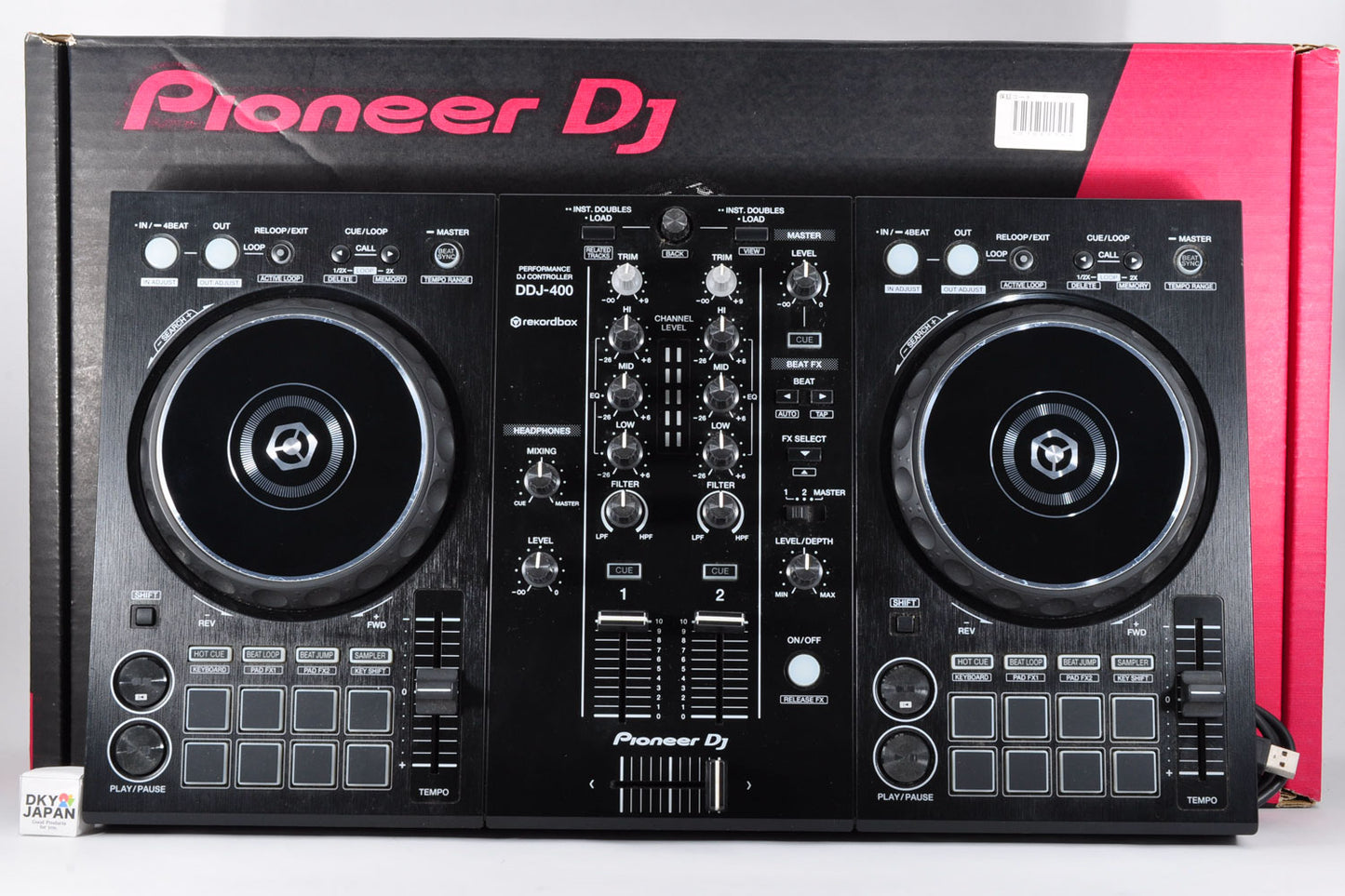 Pioneer DDJ-400 DJ Controller Rekordbox 2ch Channel w/Original Box USB cable Used From Japan #REMP005775NN