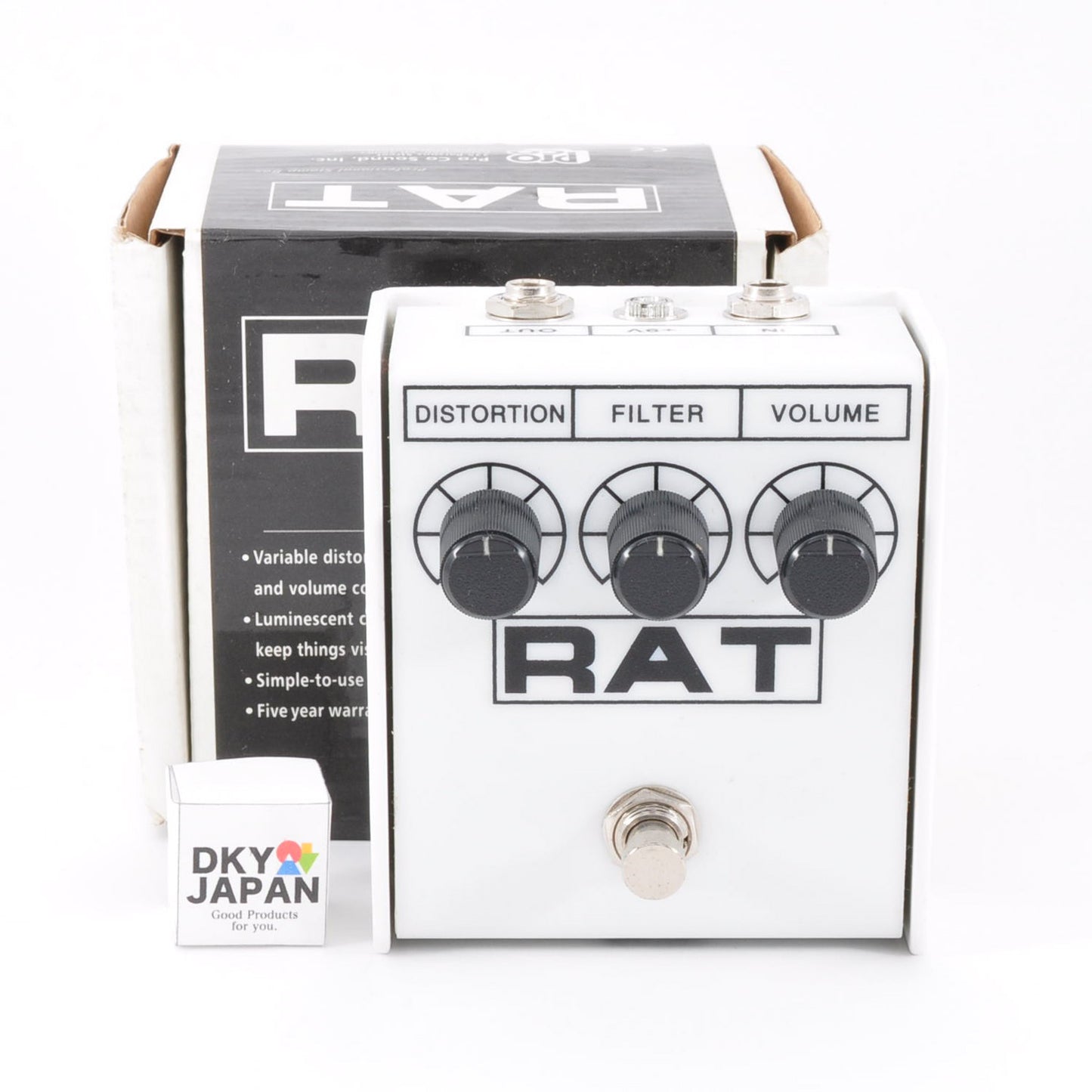 Pro-co RAT 2 White IKEBE 40th Anniversary Guitar Effects Pedal Used From Japan #RT-367135