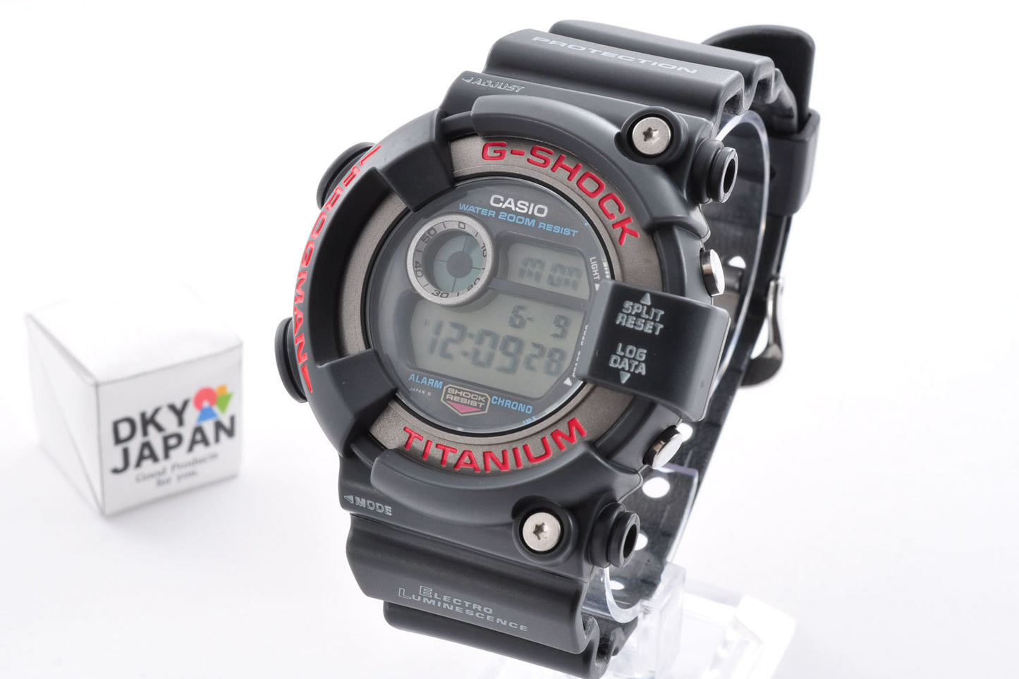 Casio G-Shock DW-8200-1A FROGMAN Black Quartz Men's Watch 1294 Used From Japan