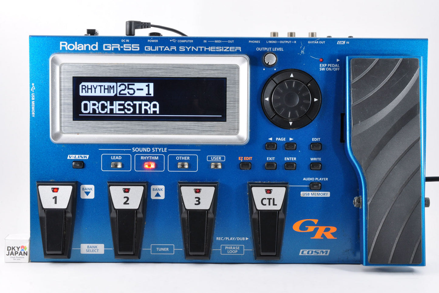 Roland GR-55 Guitar Synthesizer Multi Effects Pedal Blue w/Adapter Used From Japan #Z5A1498