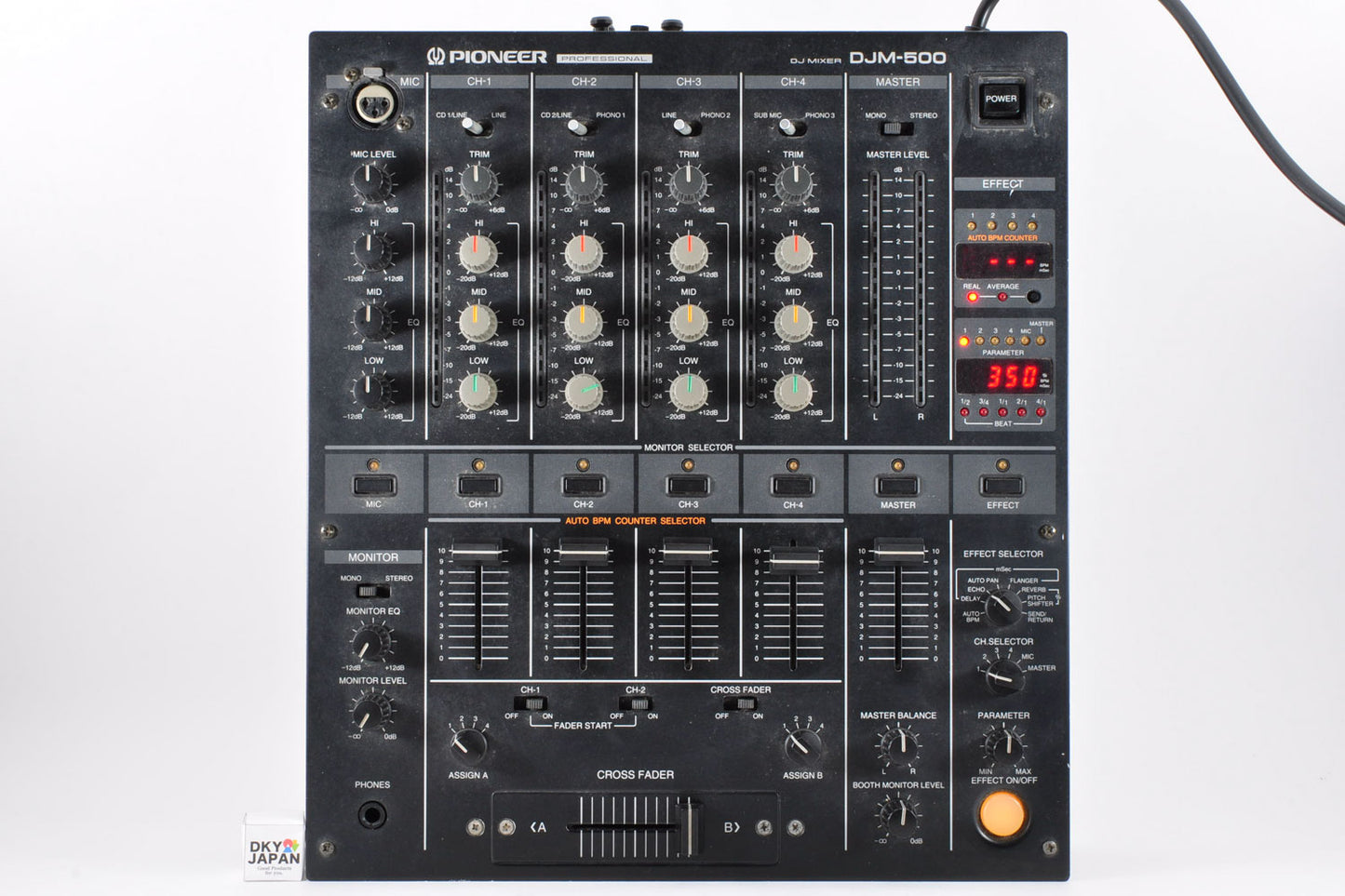 Pioneer DJM-500 Professional 4-Channel DJ Mixer Built-in Effects Working Used From Japan #RC1005893YE