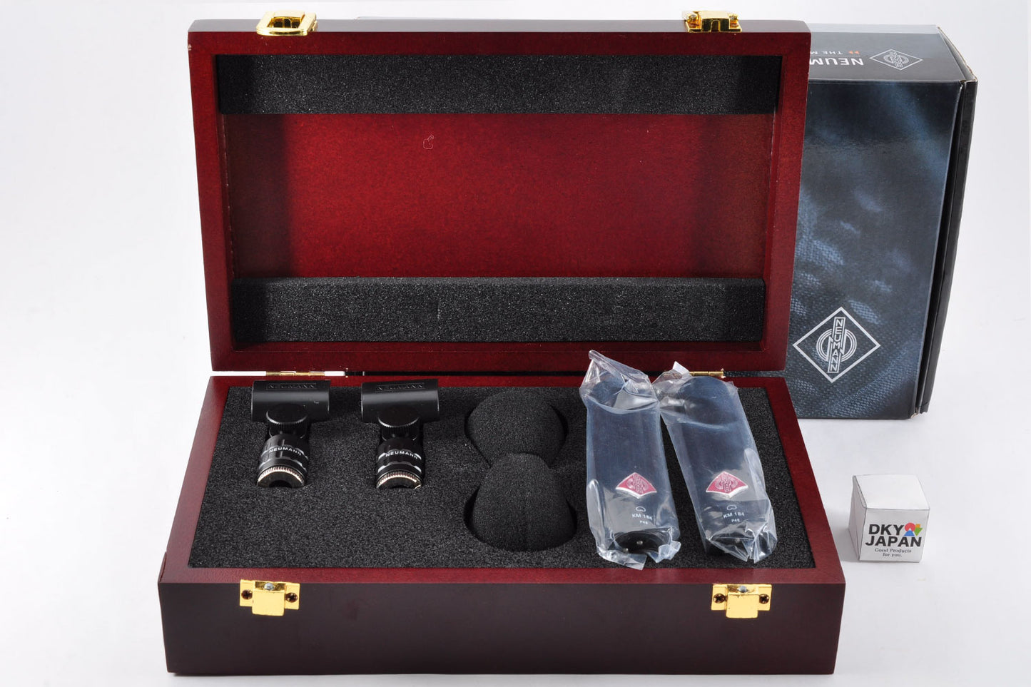 Neumann KM184 (Matte Black) Mic Microphone Matched Stereo Pair w/Box From Japan #1495196928