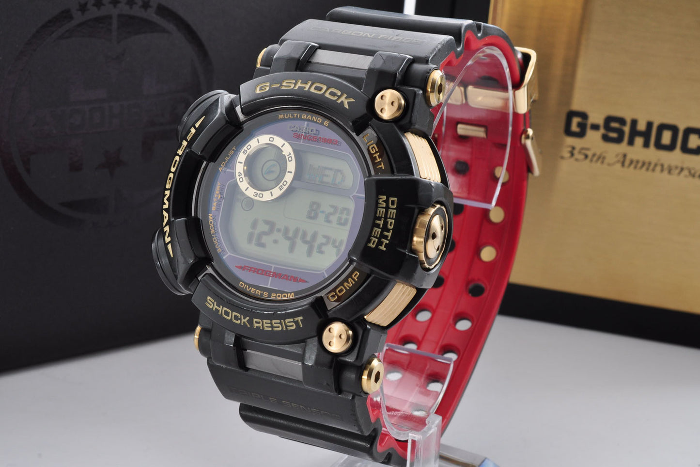 Casio G-Shock GWF-D1035B-1 Frogman Gold 35th Anniversary Watch w/Box 3445 Used From Japan