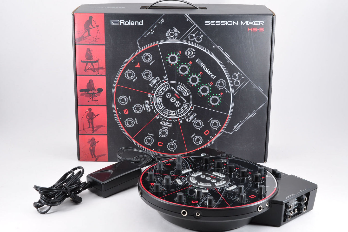 Roland HS-5 Session Mixer w/Original Box Adapter Used From Japan #Z6E0100