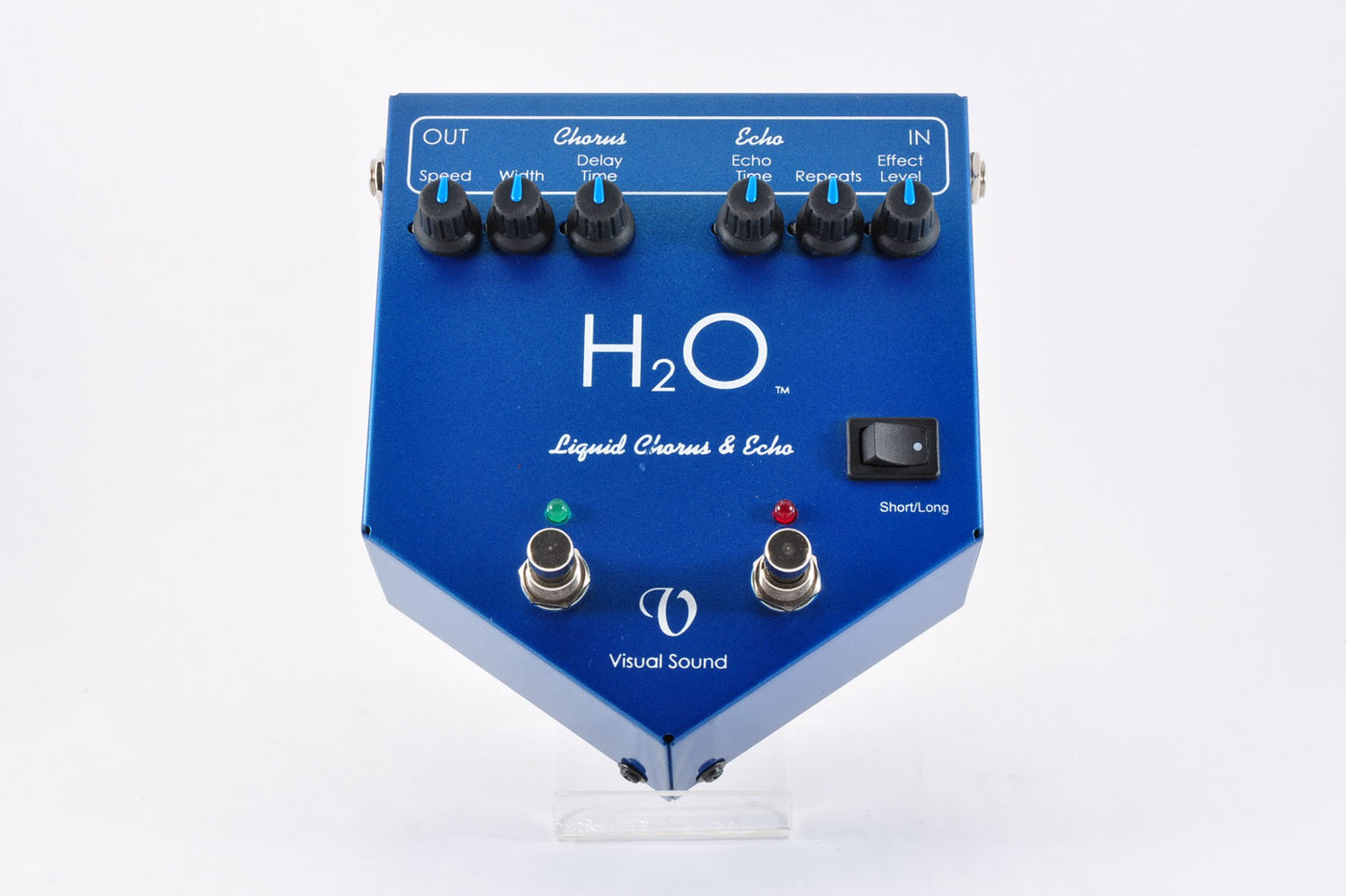 Visual Sound H2O Liquid Chorus & Echo Delay Stereo w/Box Guitar Effect Pedal Used From Japan