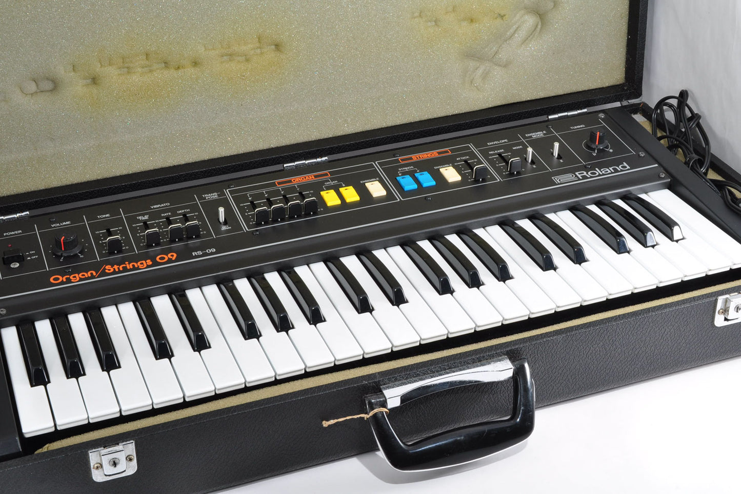 Roland RS-09 Organ Strings Good Condition Analog Keyboard Synthesizer w/Hardcase Used From Japan #998843