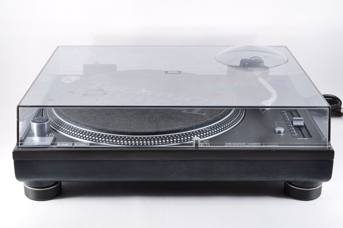 Technics SL-1200 MK5 Black Direct Drive DJ Turntable w/Cover Working Used From Japan #GE3CA001610