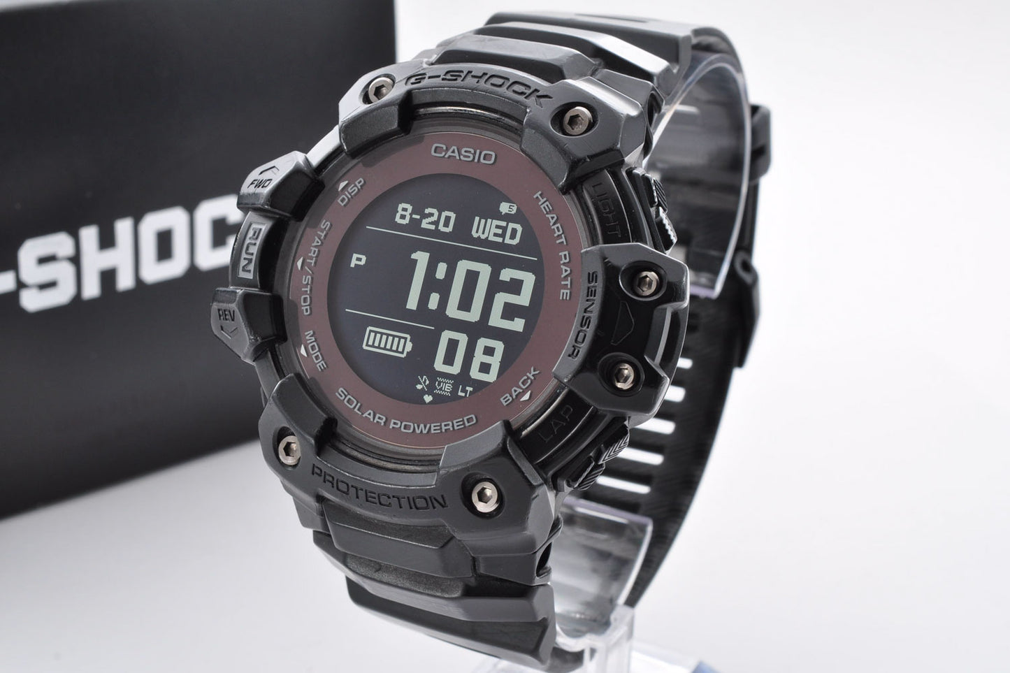 Casio G-SHOCK GBD-H1000-1JR Black Resin w/Case Cable 3475 Used From Japan