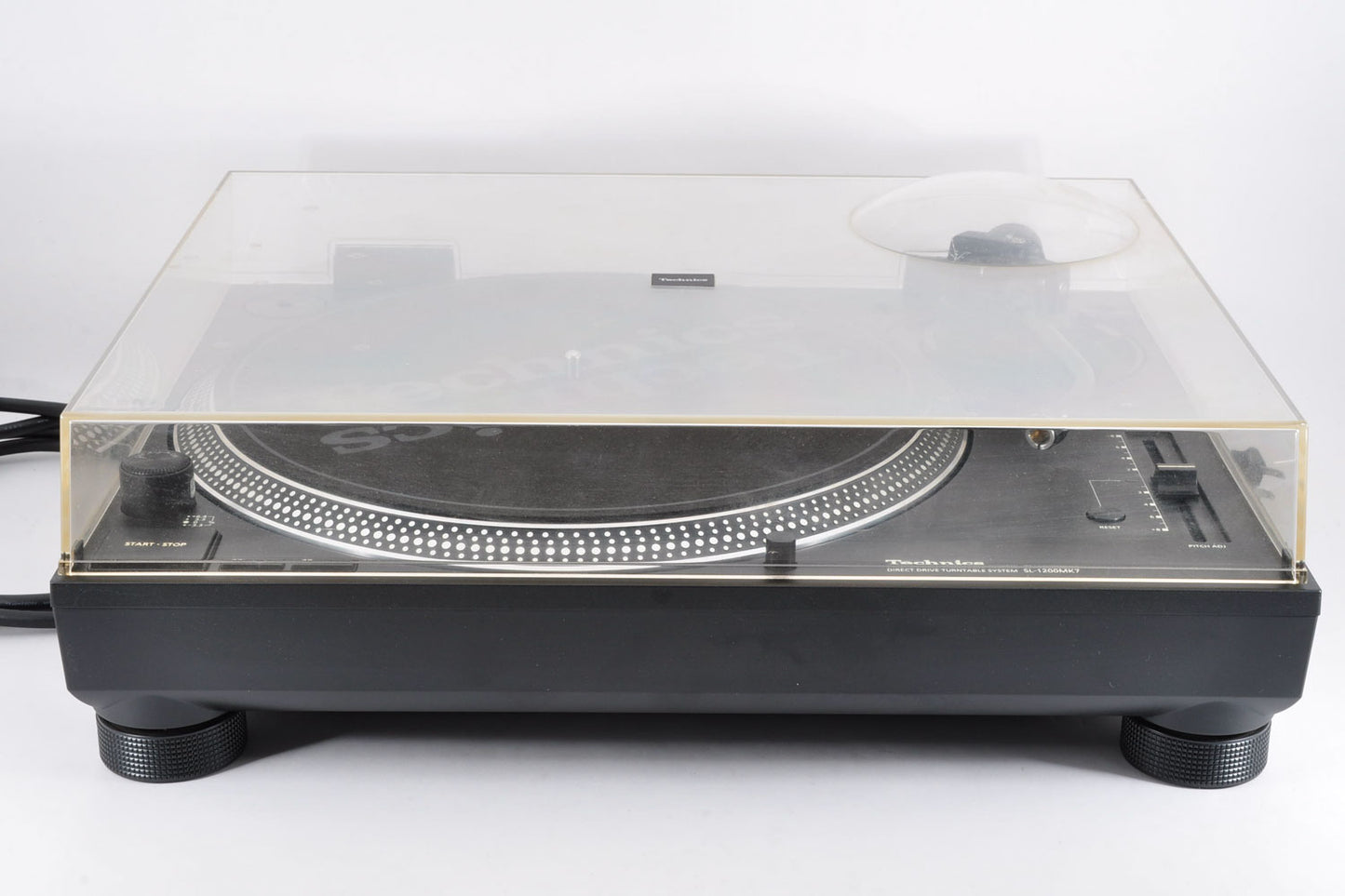 Technics SL-1200MK7 Direct Drive DJ Turntable Record Player w/Dust Cover Used From Japan #GM9GA001316