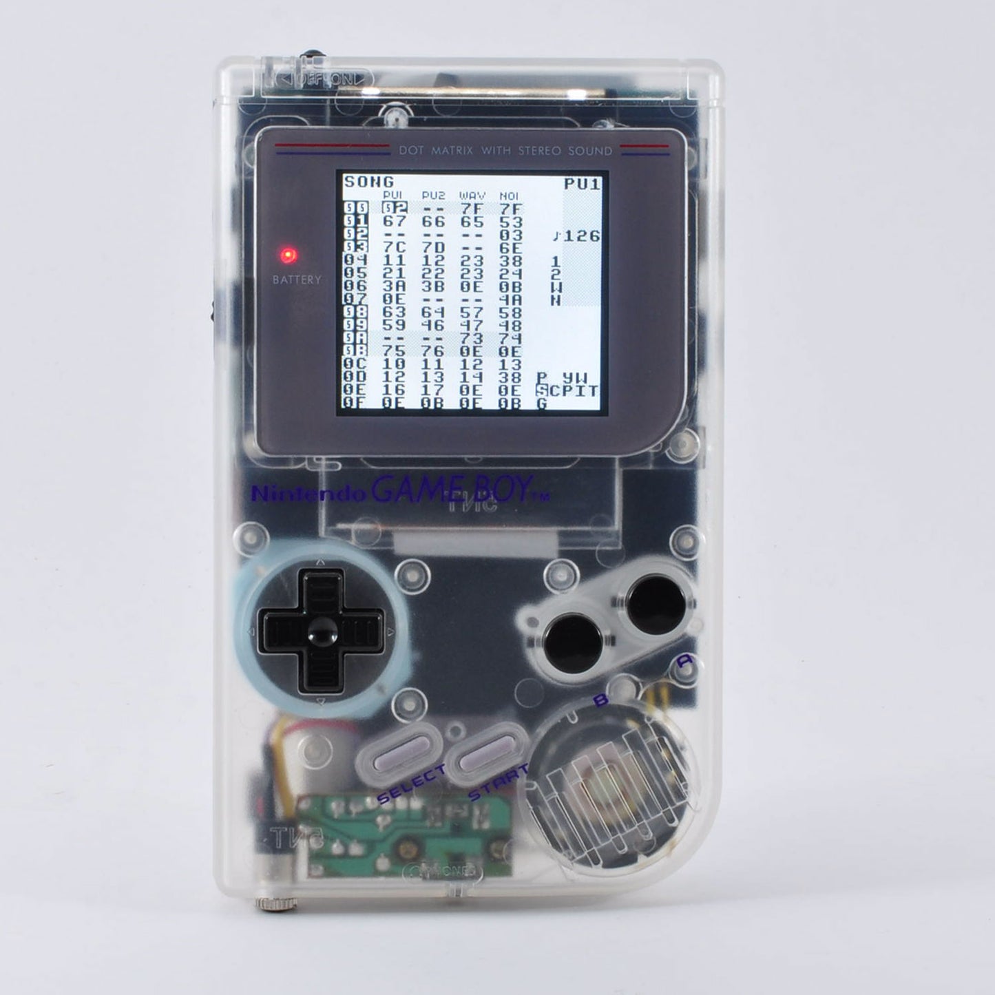 Gameboy DMG-01 Modified Pro Sound For LSDj(Chiptune) & IPS LCD BackLight & Clear Case Used From Japan
