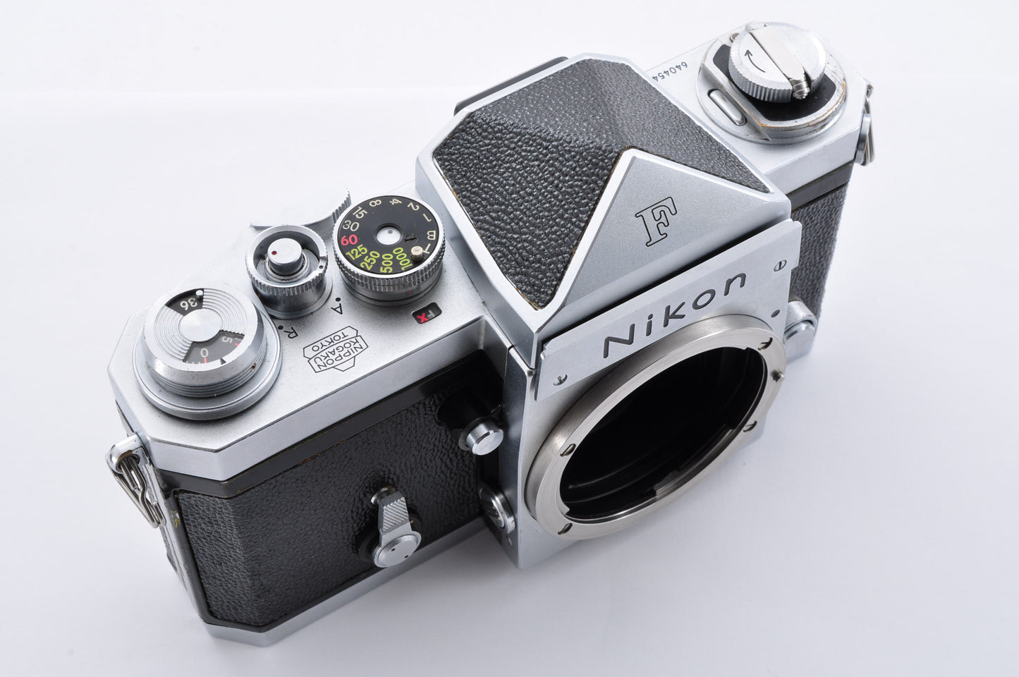 Nikon F Eye Level Silver S/N6404544 Early model Mt Fuji Mark 35mm SLR Film Camera From Japan
