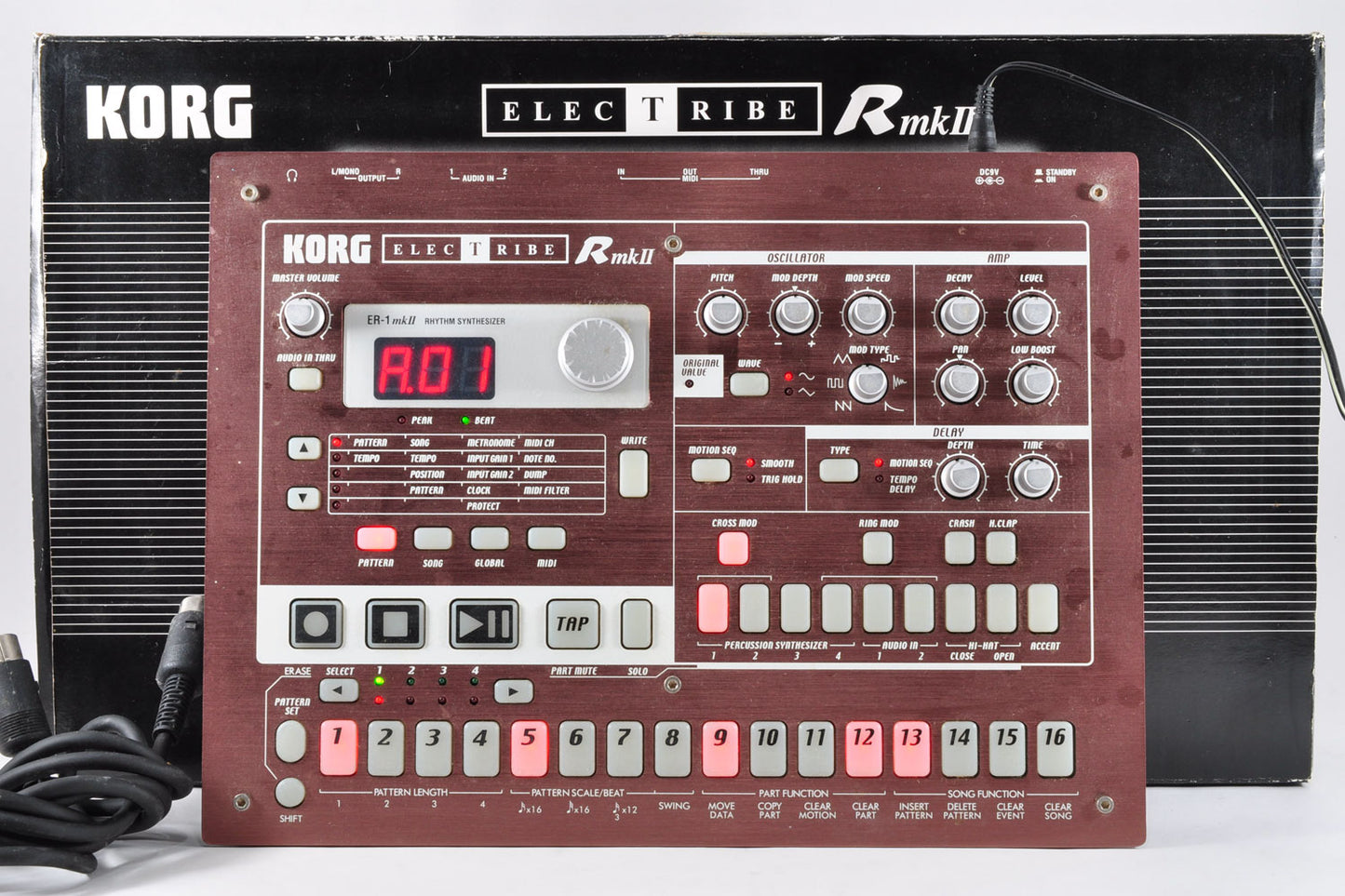 Korg Electribe-R ER-1 mkII Rhythm Synthesizer w/OriginalBox Adapter Used From Japan #439