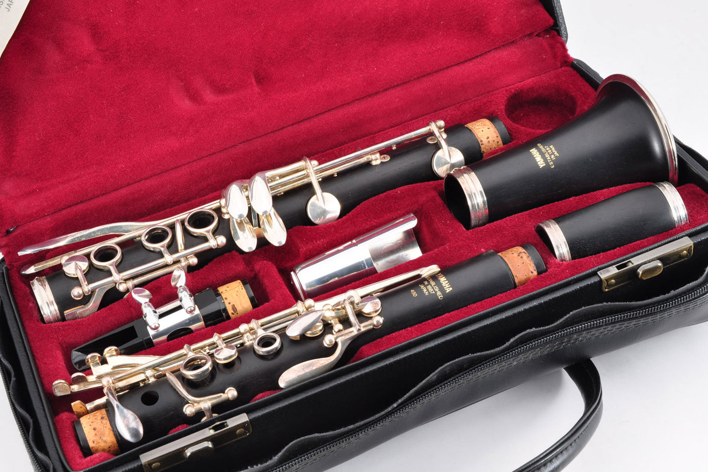 Yamaha YCL-450 Clarinet Bb w/Case Mouthpiece Ligature Made In Japan Used From Japan #027176