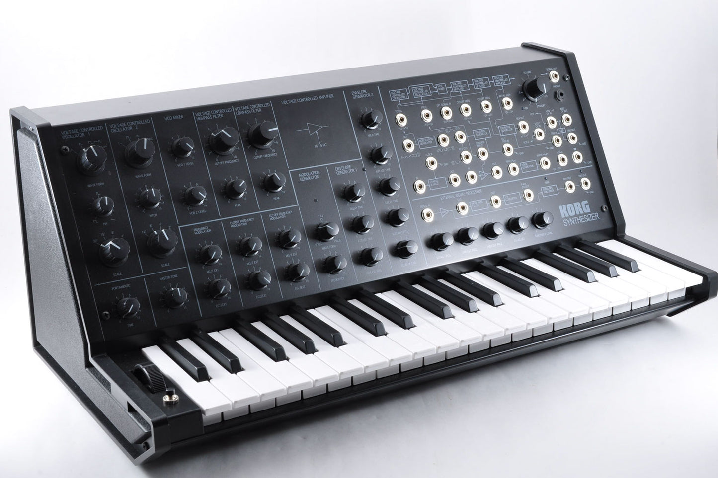 Korg MS-20 Mini Monophonic Synthesizer w/Adapter Patchcables Used From Japan #038183