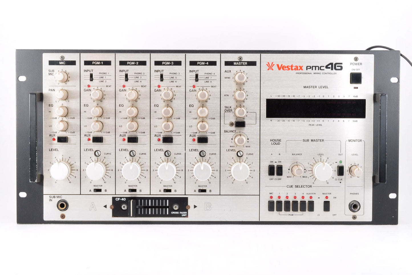 Vestax PMC46 House Version Rotary MIxer Made In Japan Tested Working Used From Japan #330049