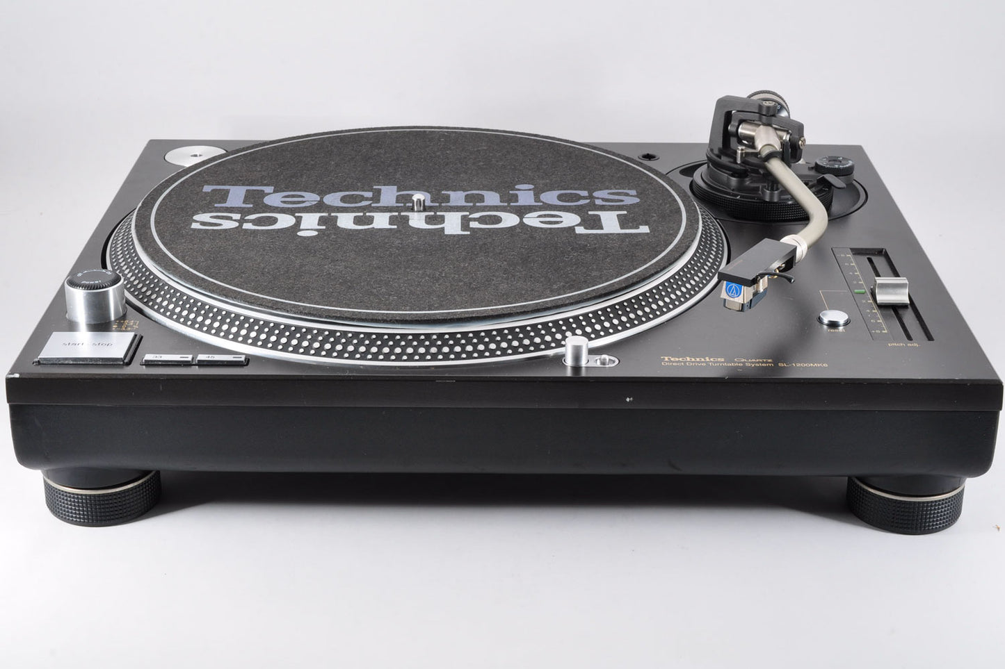 Technics SL-1200MK6 Direct Drive DJ Turntable Record Player w/DustCover & Record Needle Cartridge Used From Japan #GE9KC001221