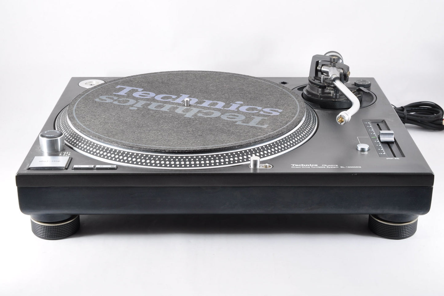 Technics SL-1200 MK5 Black Direct Drive DJ Turntable w/Cover Working Used From Japan #GE3CA001610