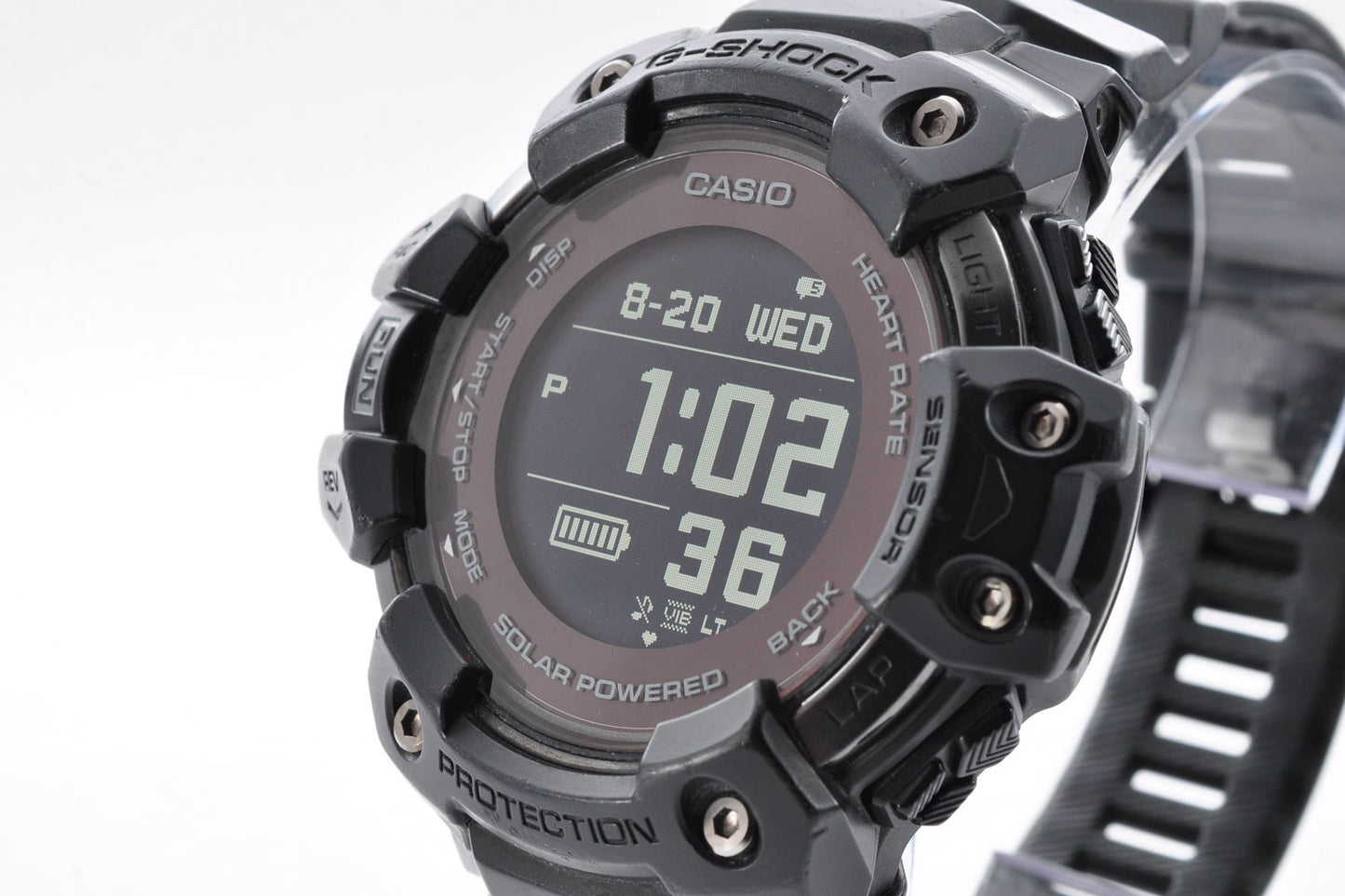 Casio G-SHOCK GBD-H1000-1JR Black Resin w/Case Cable 3475 Used From Japan