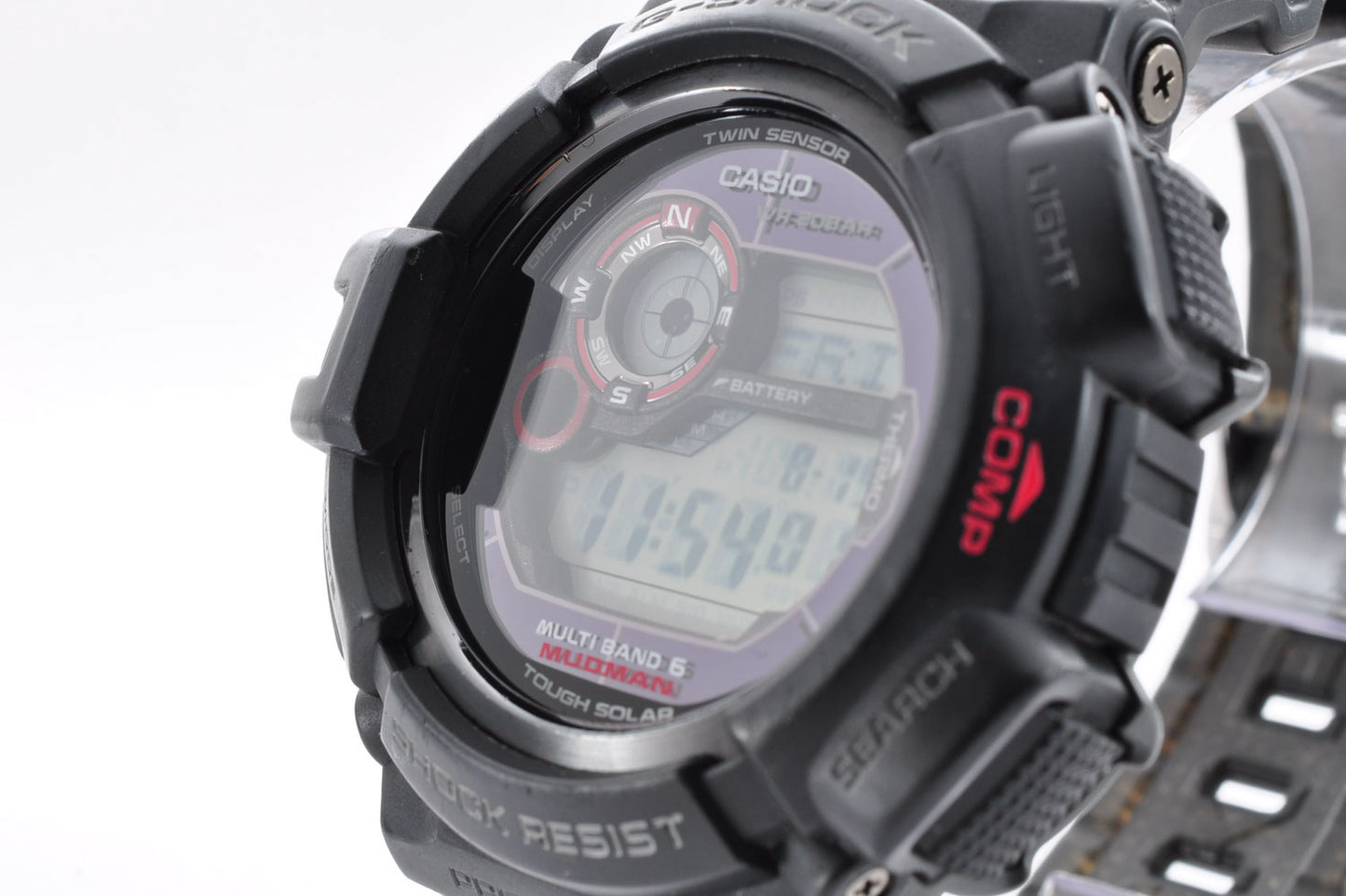 Casio G Shock GW-9300-1JF MUDMAN Black Wave ToughSolar Carbon Watch 3260 Used From Japan