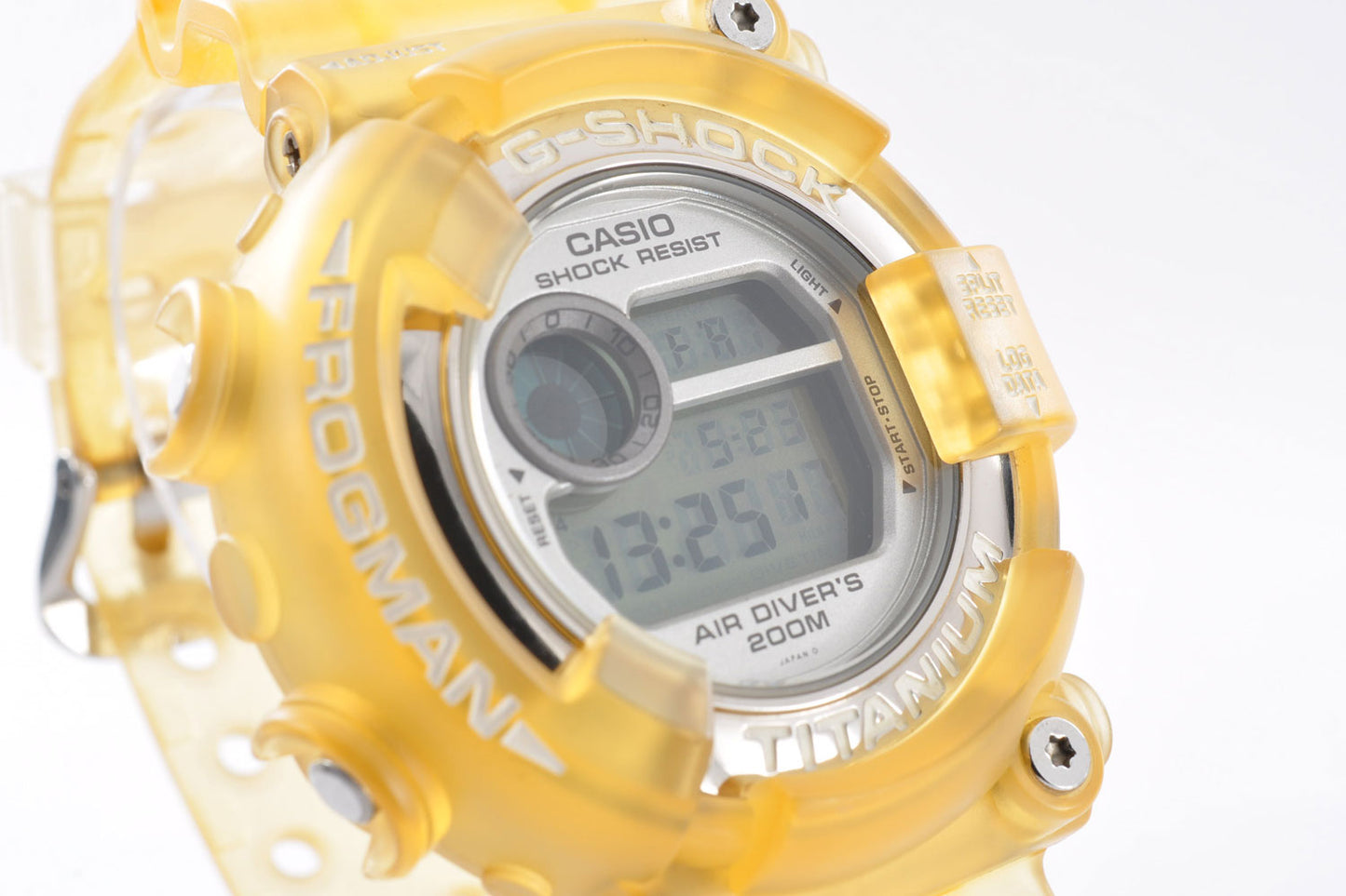 Casio G-Shock DW-8201WC-7T Frogman Yellow Titanium Digital Watch 1294 Used From Japan