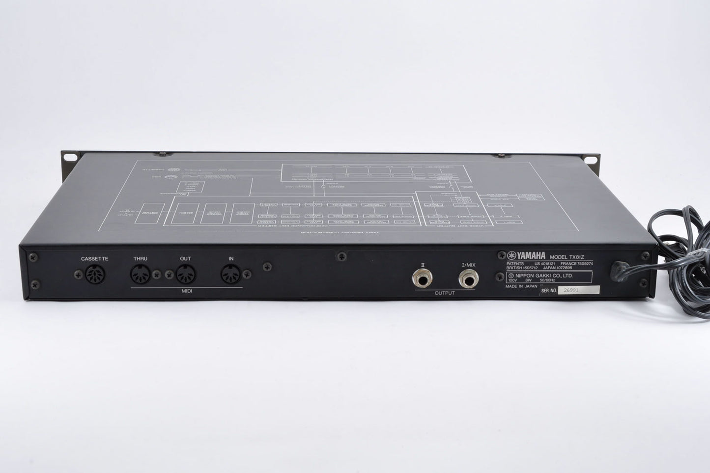 Yamaha TX81Z FM Tone Generator MIDI Synthesizer Made In Japan 1U Rack Mount Used From Japan #26991