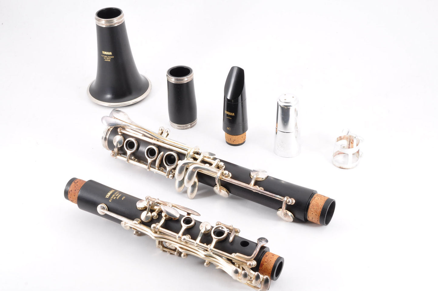 Yamaha YCL-450 Clarinet Bb w/Case Mouthpiece Ligature Made In Japan Used From Japan #027176