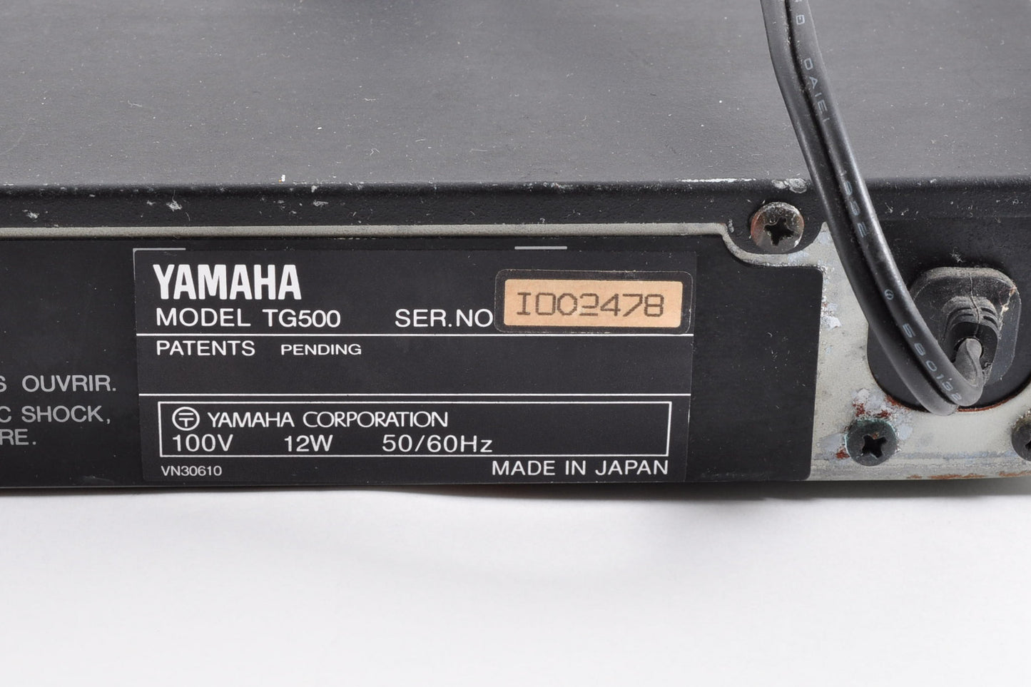 Yamaha TG500 Tone Generator 1U Rack Mount Synthesizer Made In Japan Used From Japan #IO02478