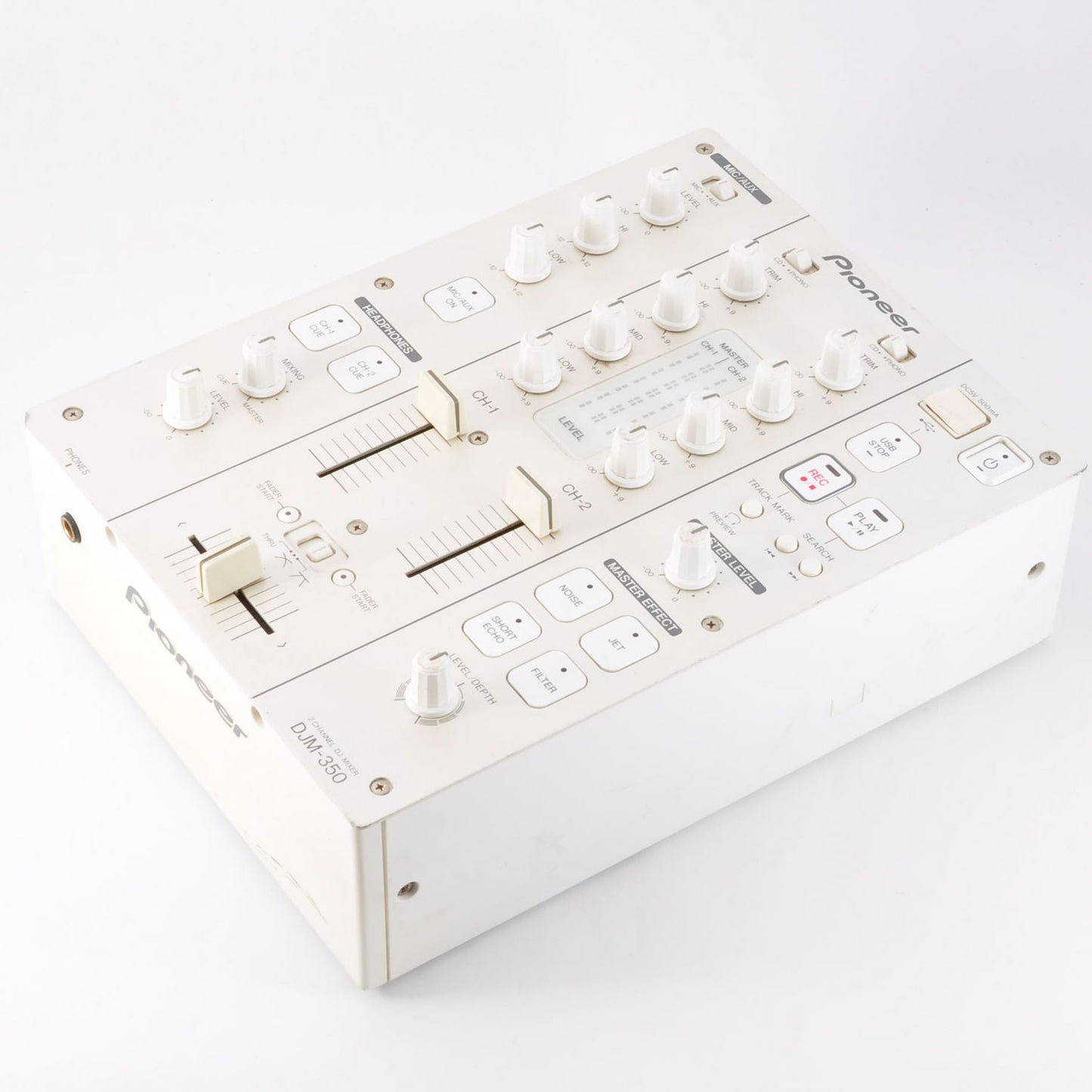 Pioneer DJM-350 White DJ Mixer 2-channel USB Recording Used From Japan #298JP