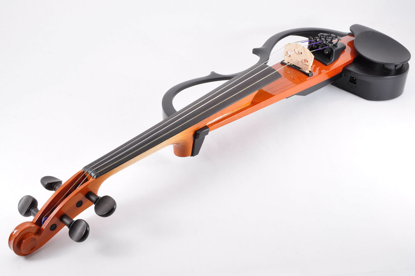 Yamaha SV-100 Electric Silent Violin Brown w/Bow&Case,Adapter Used From Japan #2301
