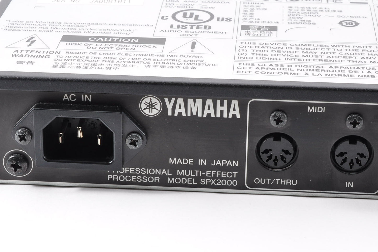 Yamaha SPX2000 Professional Multi Effect Processor Made In Japan Used From Japan #JAQO01011