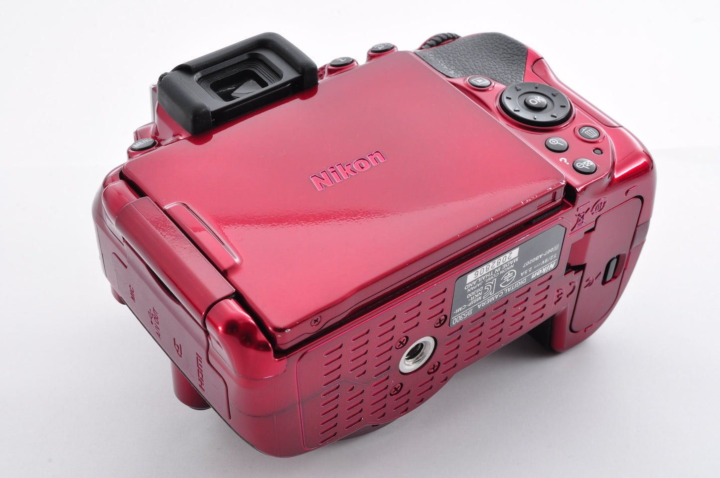 Nikon D5300 Red Shutter count 7653 24.2MP Digital SLR Body Only From Japan #2082806