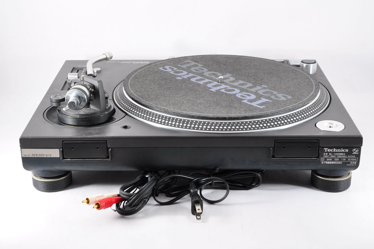 Technics SL-1200 MK5 Black Direct Drive DJ Turntable w/Cover Working Used From Japan #GE3CA001610
