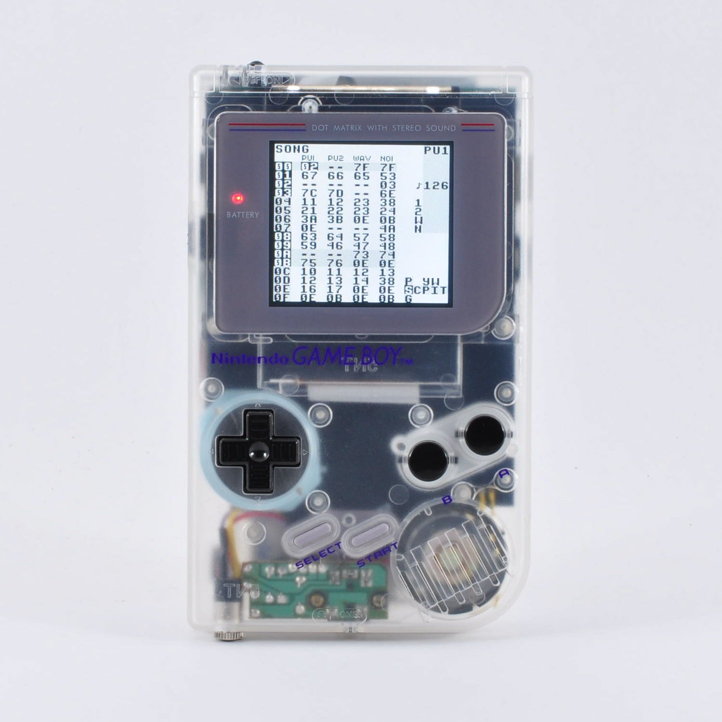 Gameboy DMG-01 Modified Pro Sound For LSDj(Chiptune) & IPS LCD BackLight & Clear Case Used From Japan