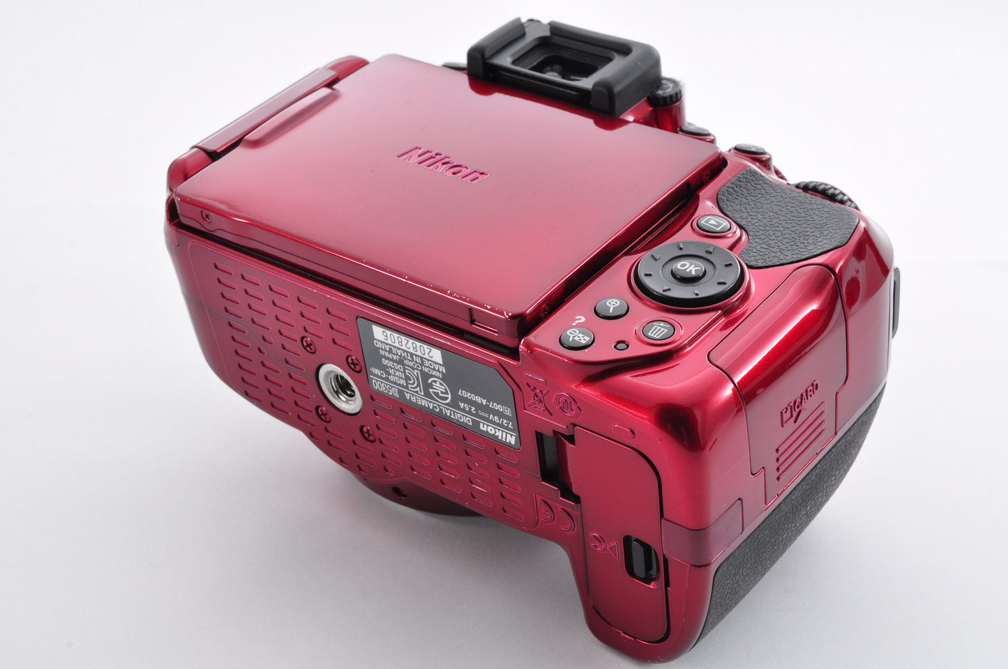 Nikon D5300 Red Shutter count 7653 24.2MP Digital SLR Body Only From Japan #2082806