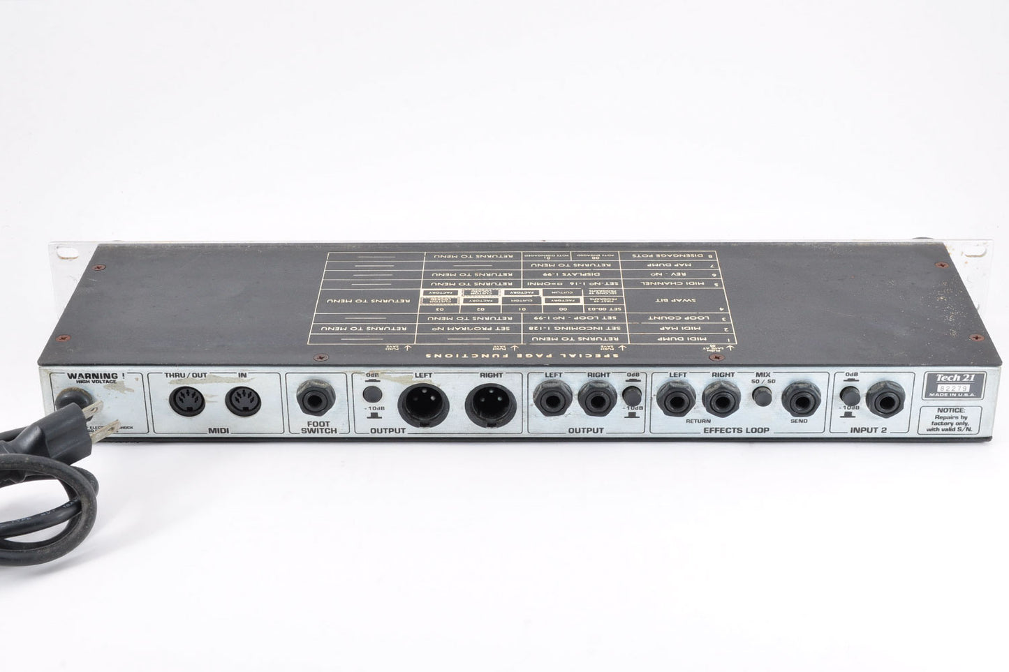 Tech21 NYC PSA-1 SansAmp Model Preamp 1U Rackmount Made In U.S.A. Tested Used From Japan #82279