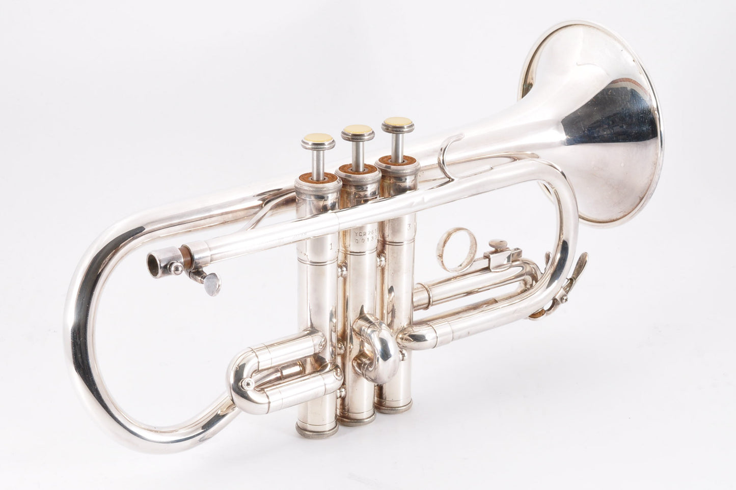 Yamaha YCR-2610S Cornet Silver Key Eb w/Hardcase&Mouthpiece Used From Japan #1338