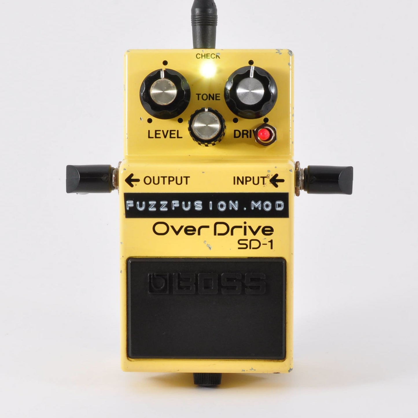 Boss SD-1 Modified FuzzFusion SuperOverdrive Clipping 1N34A&LED3mm Used From Japan #JJ79777