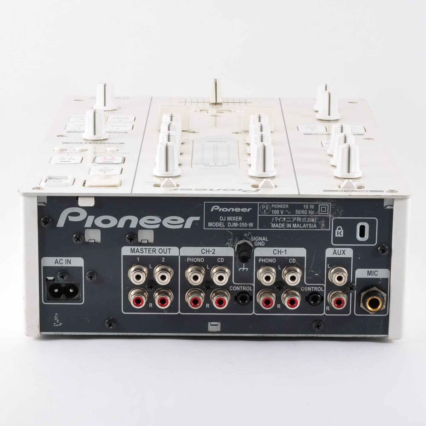 Pioneer DJM-350 White DJ Mixer 2-channel USB Recording Used From Japan #298JP