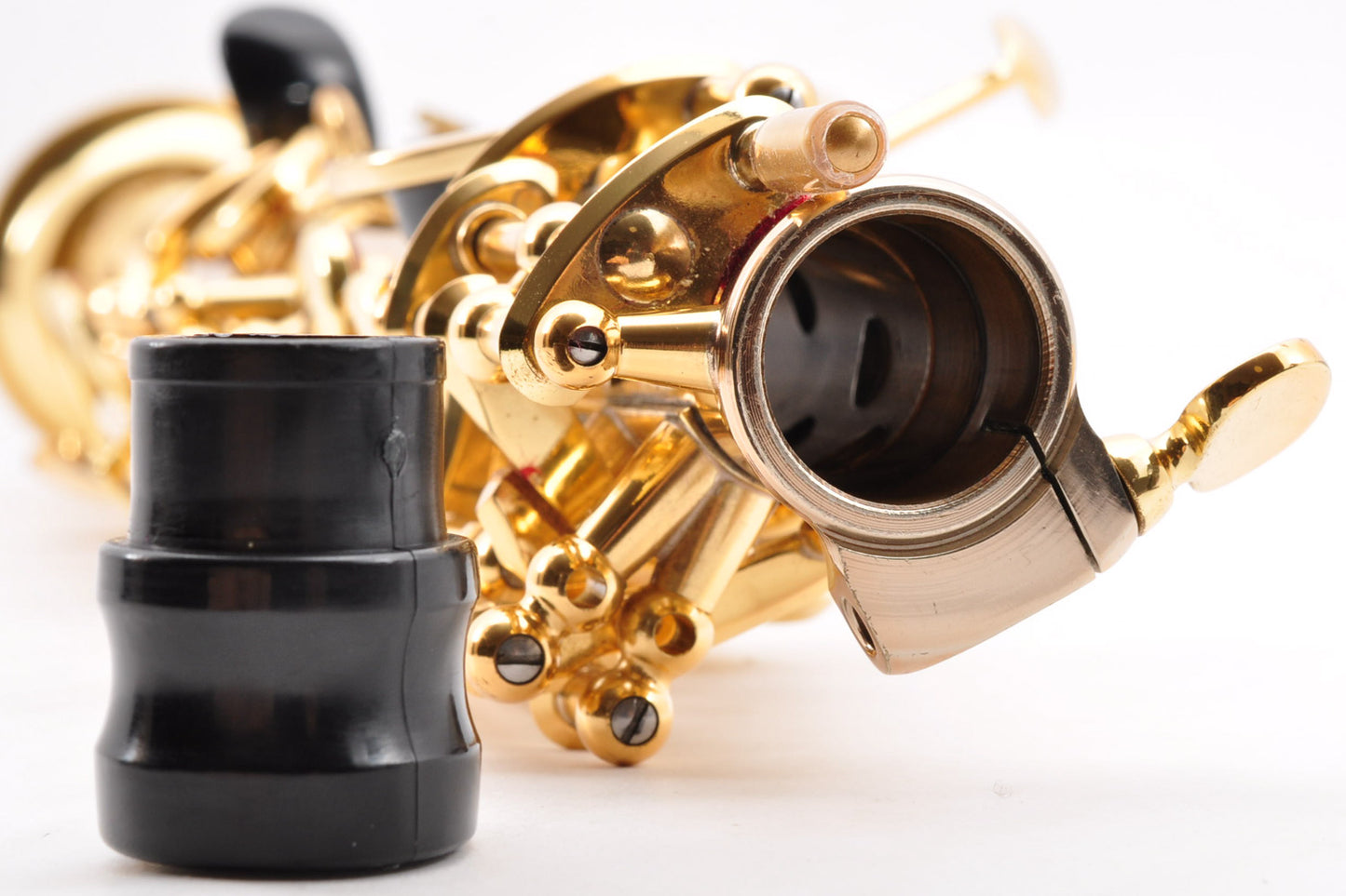 Yamaha YSS-875 Soprano Saxophone M1&M1R Neck w/Hardcase Selmer Mouthpiece Ligature Used From Japan #1592